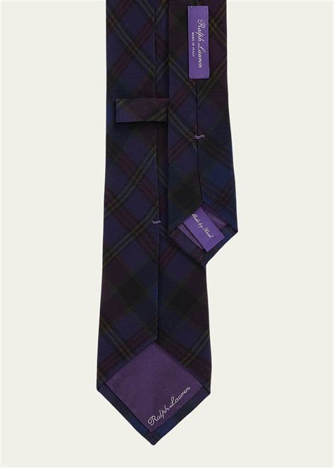 Ralph Lauren Purple Label Men's Plaid Silk Tie - Bergdorf Goodman