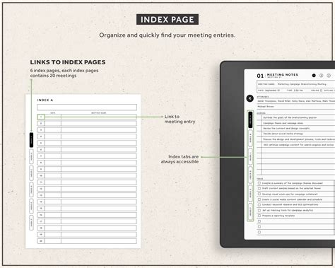 Kindle Scribe Meeting Notes Template, Meeting Book, Kindle Scribe ...