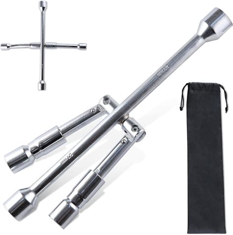 Amazon.com: LEONTOOL 14 Inch Universal Folding Lug Wrench 4 Way Lug ...