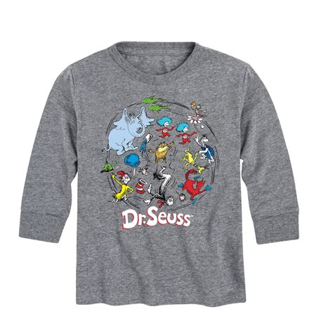 Dr. Seuss Book Characters - Toddler And Youth Long Sleeve Graphic T ...