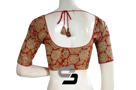 Classic Kalamkari Cotton Blouse, Ready-made Indian Attire online| D3blouses
