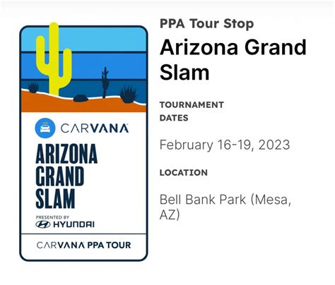 PPA Carvana Arizona Grand Slam, Bell Bank Park, Mesa, 16 February to 19 ...