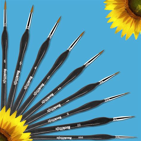 Buy Detail Paint Brush Set, Rock Ninja 9pcs Thin Brushes for Fine ...
