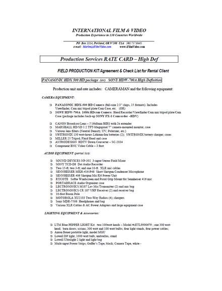 Image result for Production Checklist for Films