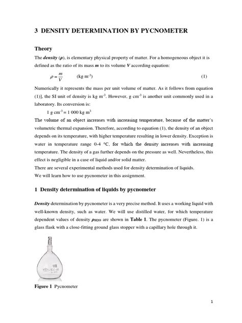 Image result for Pycnometer Density User Manual