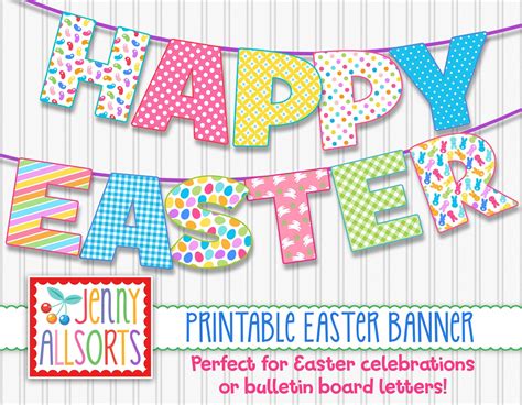 Happy Easter Printable Banner Digital Easter Sign Cute - Etsy Ireland