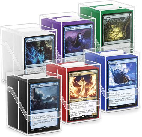 Amazon.com: YSCare 6 Pack Card Deck Boxes, Clear Commander Deck Case ...