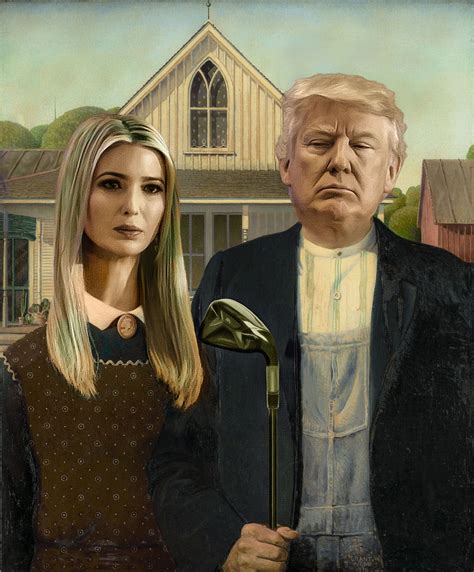 American Covfefe | American gothic parody, American gothic, Grant wood ...