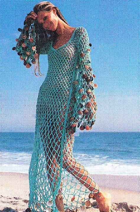 Vintage Crochet Pattern Beach Cover Up Tunic Maxi Dress PDF | Etsy ...