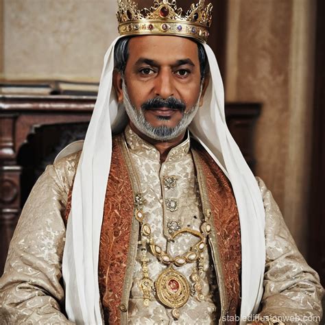 Modified Mughal King with Crown | Stable Diffusion Online
