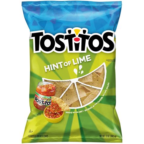 Tostitos Hint of Lime Flavored Tortilla Chips, 13 oz Bag - Walmart.com