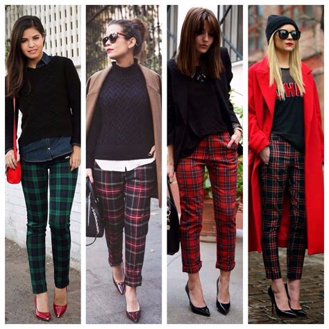 Christmas Plaid Pant Outfit Ideas | Plaid fashion, Outfits with ...