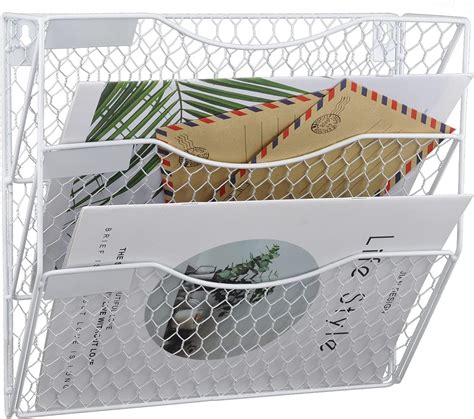 Amazon.com : Yexiya 4 Pack Hanging Wall File Organizer with 2 Pcs Door ...