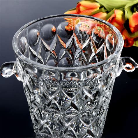 Textured Glass Ice Bucket With Handle Online - Premium Ice Bucket ...