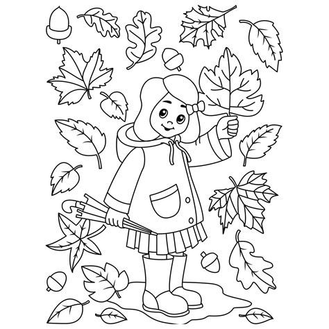 Autumn Season Coloring Page