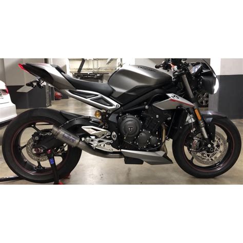 Racefit Growler Slip On Exhaust For Triumph Street Triple 765 RS / S