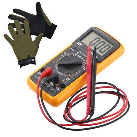 Digital Multimeter AC DC Voltage Tester With Work Gloves | Shop Today. Get it Tomorrow ...