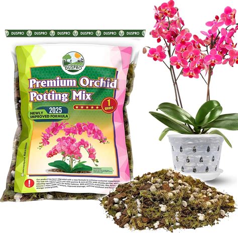[Upgraded] Orchid Potting Mix for Repotting with Forest Moss, Pine Bark ...
