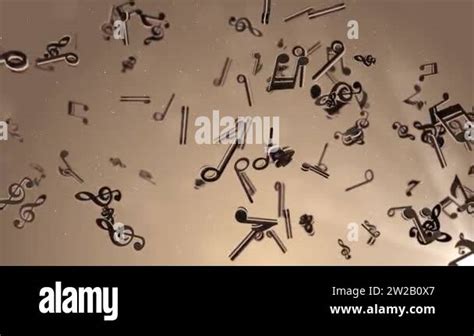 3D Animated Background Black Musical notes, Music notes flowing, flying Music Notes in 4k ...