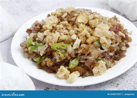 Freshly Cooked Filipino Food Called Pork Sisig Stock Image - Image of ...