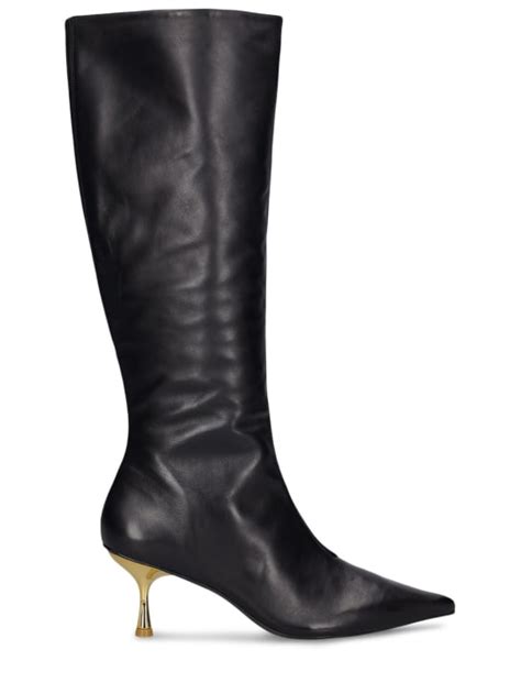 65mm leather tall boots - SIMKHAI - Women | Luisaviaroma