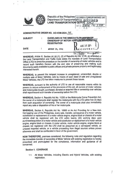 Transfer Of Ownership Lto Philippines - Infoupdate.org