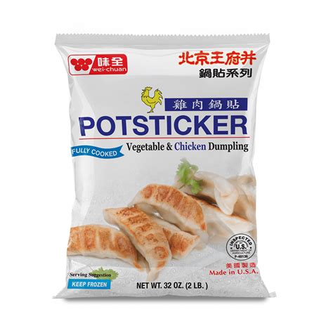 Fully Cooked Vegetable & Chicken Potsticker Dumpling - Wei-Chuan