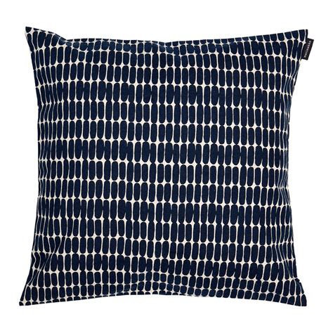 Marimekko Alku Cotton / Dark Blue Throw Pillow - Throw Pillows