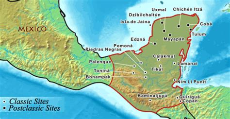 Image result for Maya Cities Map