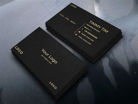 Business Card Design Black Background 的图像结果