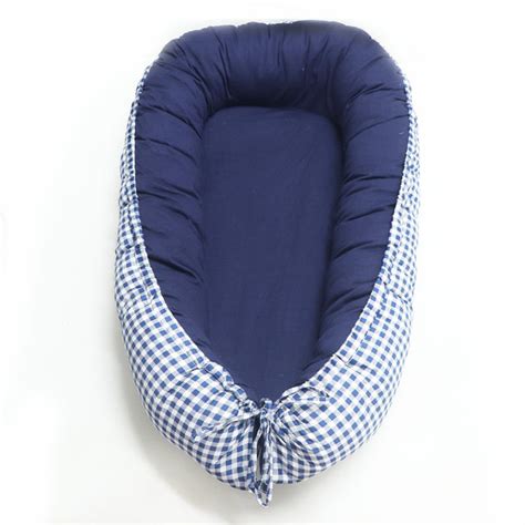 Bumper Baby Bed with Removable Covers - Blue Checker – Kradyl Kroft