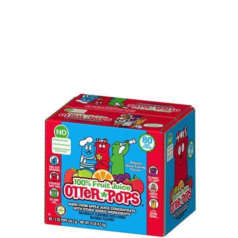 Assorted Flavors and Sizes of Otter Pops Ice Pops | Otter Pops