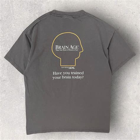 vintage nintendo "brain age train your brain in minute a day" t shirt ...