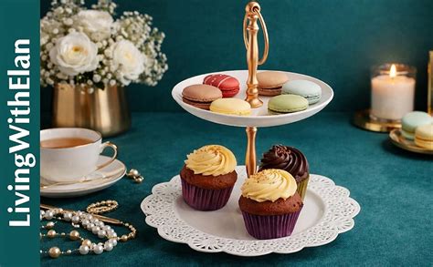Elan Flourish 2-Tier Cupcake Stand | Desserts Candy Fruits Dry Fruits ...