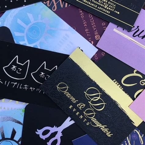 Holographic Foil Business Cards 的图像结果