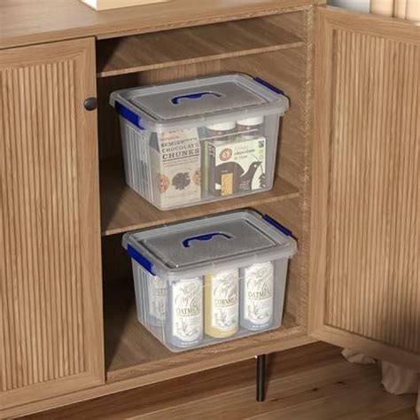 Bringer 6-Pack 10 L Plastic Storage Box, Clear Latch India | Ubuy