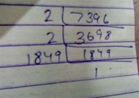 prime factorization of 7396 - Brainly.in