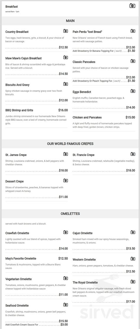 Oceana Grill menu in New Orleans, Louisiana, USA