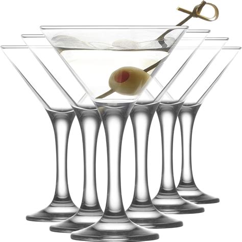 lav Martini Glasses Set of 6 - Martini Cocktail Glass Set 6 Oz ...