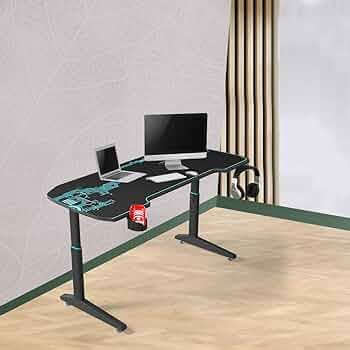 Urbane Home Motorized Manual Height Adjustable Table for Work & Study ...