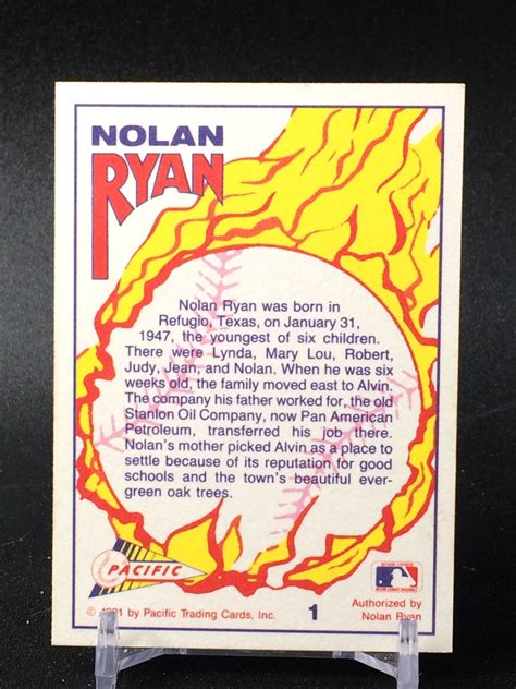 1991 PACIFIC TRADING CARDS #1 NOLAN RYAN FUTURE HALL OF FAMER