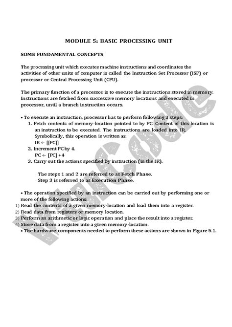 @vtucode - MODULE 5: BASIC PROCESSING UNIT SOME FUNDAMENTAL CONCEPTS ...