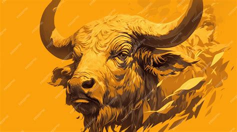 Vietnamese water buffalo motifs with agricultural themes | Premium AI-generated vector