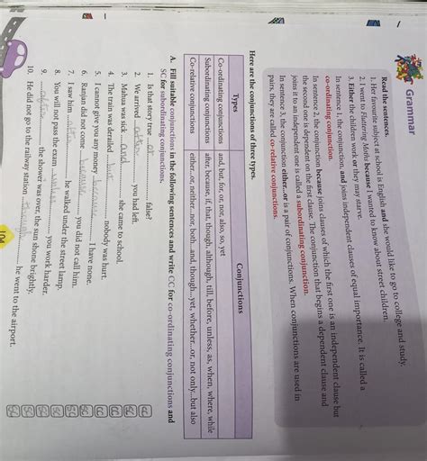 1. Underline the conjunctions in the sentences given below. State ...