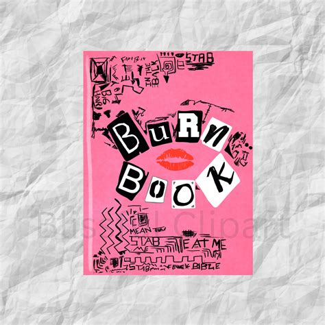 Burn Book PNG Mean Girls Burn Book Mean Girls Clipart - Etsy