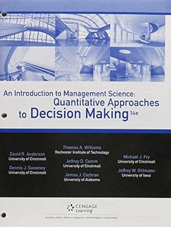 Buy An Introduction to Management Science: Quantitative Approaches to ...