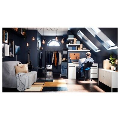 LYCKSELE MURBO 2-seat sofa-bed, Knisa light grey - IKEA