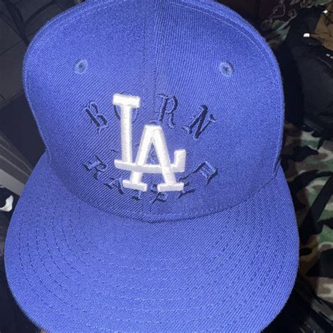 NEW ERA BORN X RAISED + DODGERS HAT: BLUE / WHITE -... - Depop