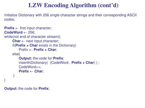 Image result for LZW Algorithm Encode Examples