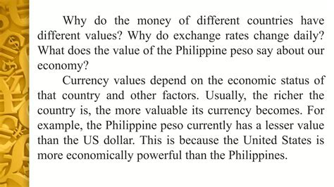 Country Currency Value Depends On